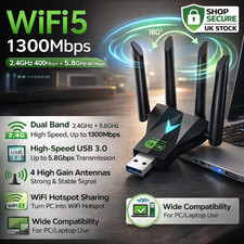 1300Mbps USB WiFi Adapter Dual