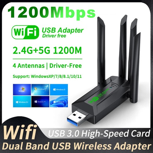 1200mbps usb wifi adapter dual - usb,