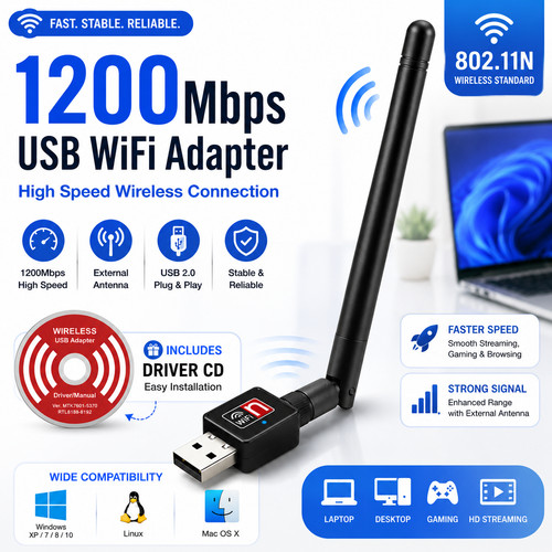 1200mbps wireless wifi adapter - wifi,